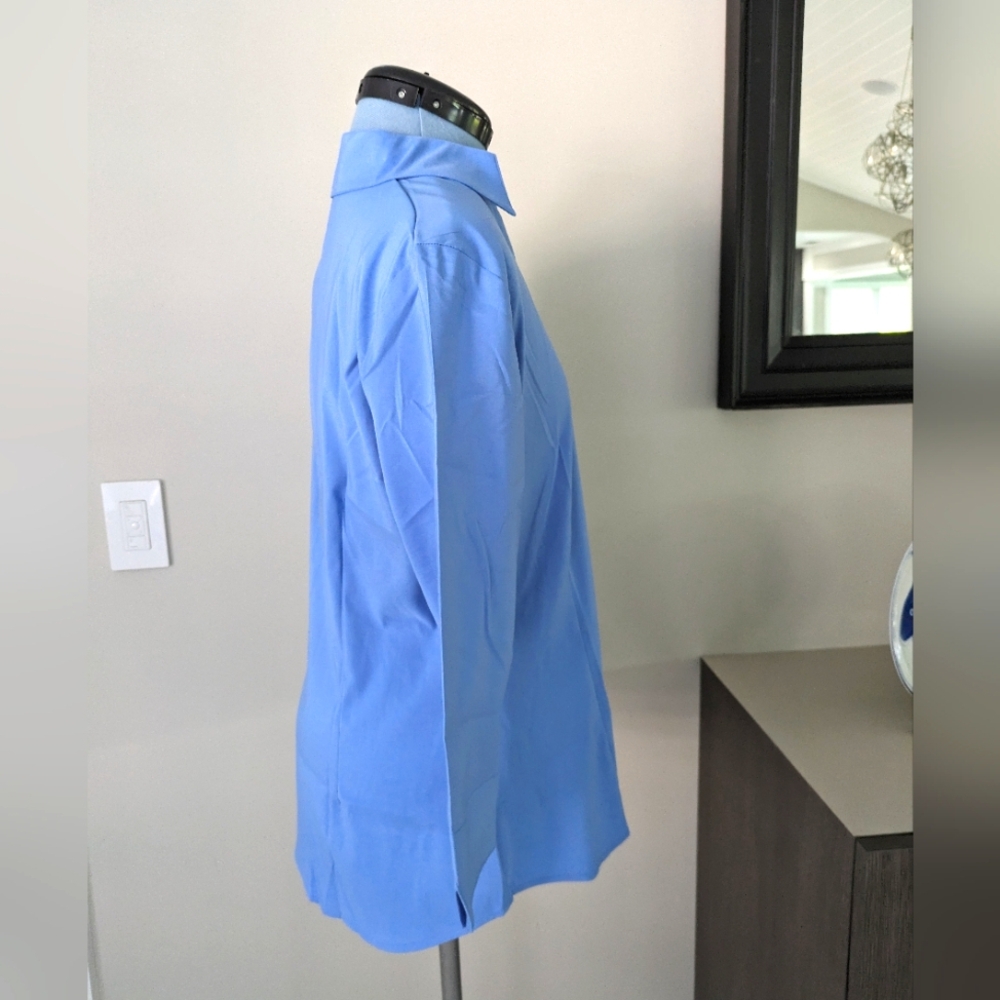 Women's Blue Button Down ICO